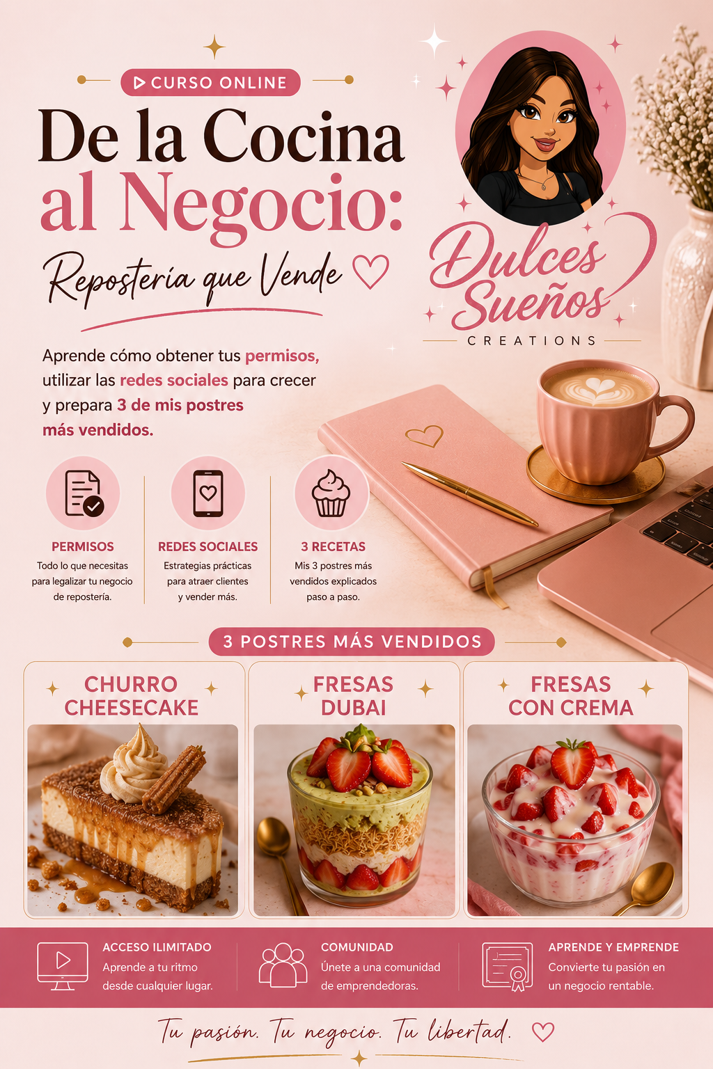 Convierte tu Pasión de la Reposteria en un Negocio Rentable.